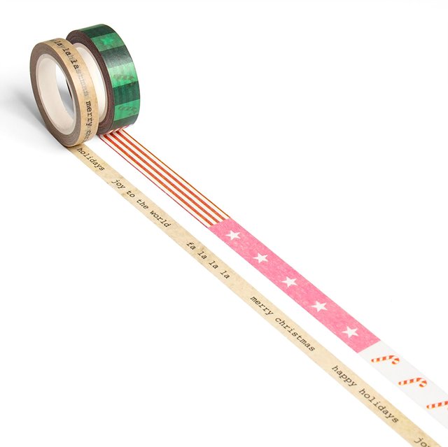 Candy Cane Lane Washi Tape Set, 1 of 2