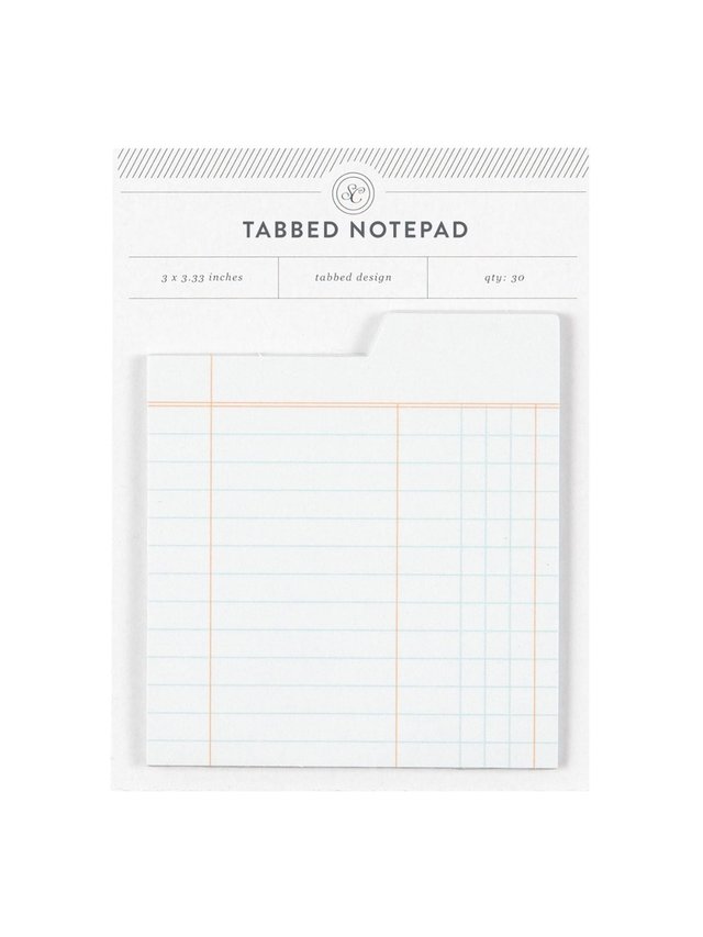 Tabbed Notepad - Cream Ledger, 1 of 1