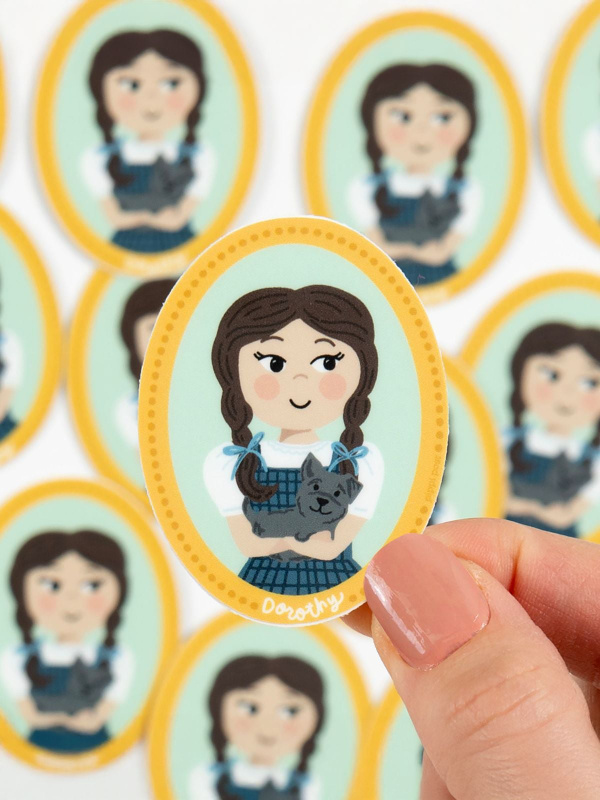 Wizard of Oz Dorothy Portrait Decal Sticker, 1 of 3