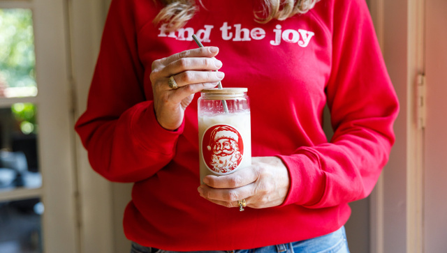 Santa Claus Glass Can, 3 of 4