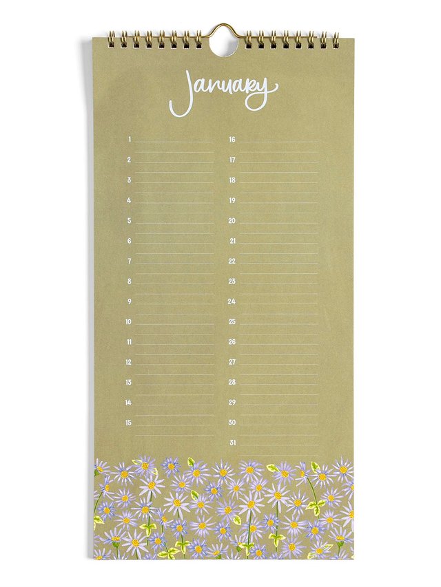 Celebrations by the Month Perpetual Wall Calendar - Floral, 2 of 6