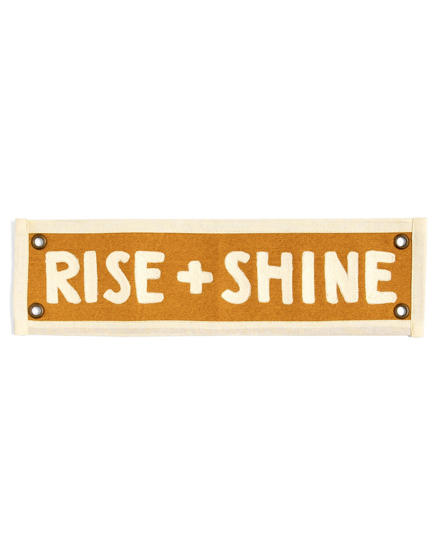 Rise + Shine Embroidered Canvas Banner, 2 of 3