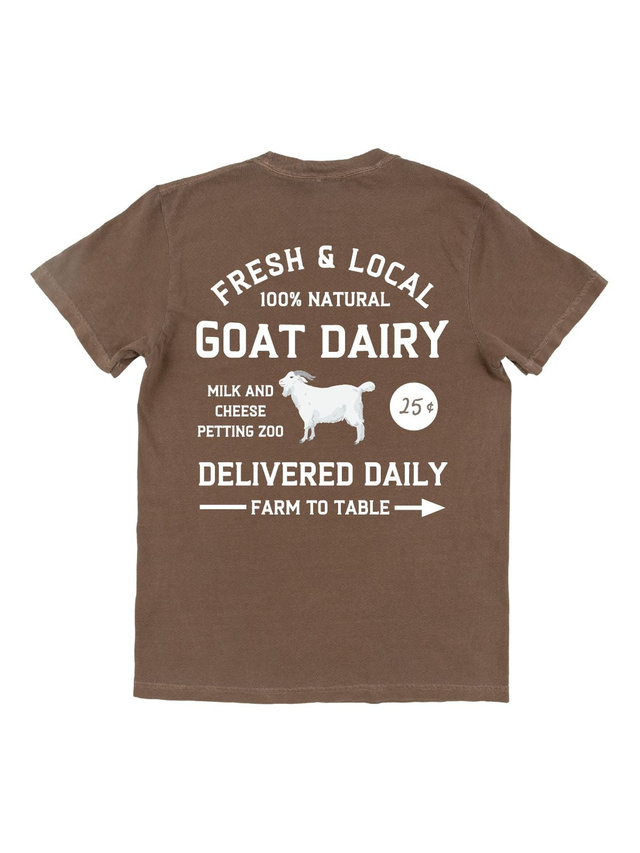 Goat Farmers Market Tee - Espresso, 3 of 4
