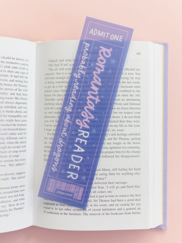 Romantasy Reader Transparent Bookmark, 1 of 2