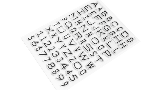 Stamp Set : 6×8 Thick & Thin Alphas & Numbers, 2 of 2