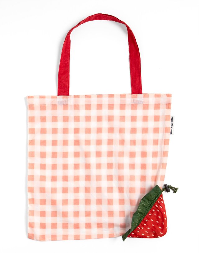 Strawberry Foldable Market Tote Bag, 2 of 5
