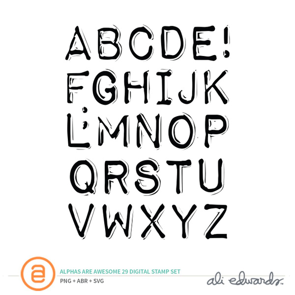 Alphas Are Awesome #29 Digital Stamp Set, 1 of 1