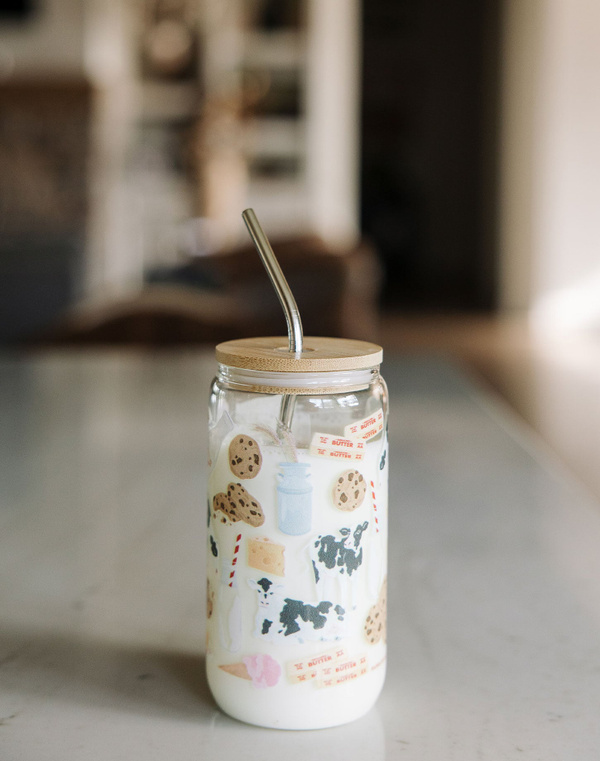 Dairy Cows 16oz Glass Can, 1 of 3