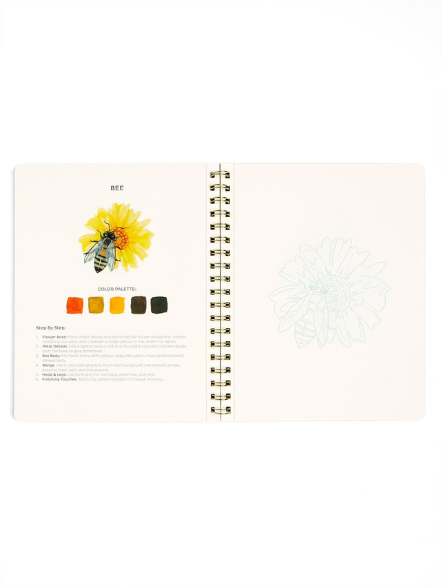 Flora & Fauna Learn-To-Paint Gouache Paint Book, 4 of 7