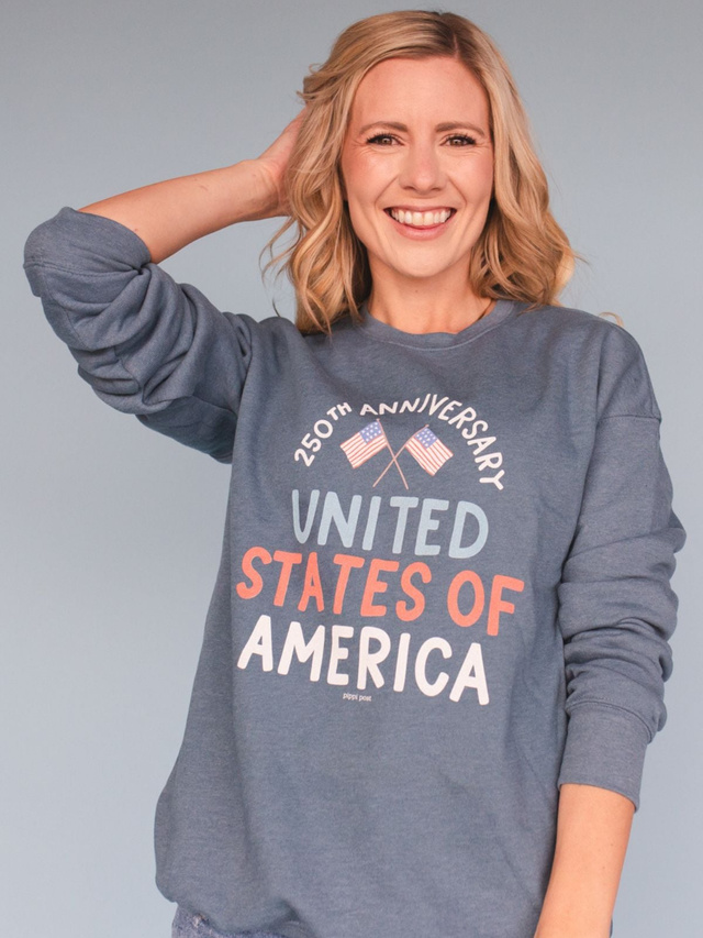 United States of America 250th Anniversary Sweatshirt - Heather Slate, 3 of 4