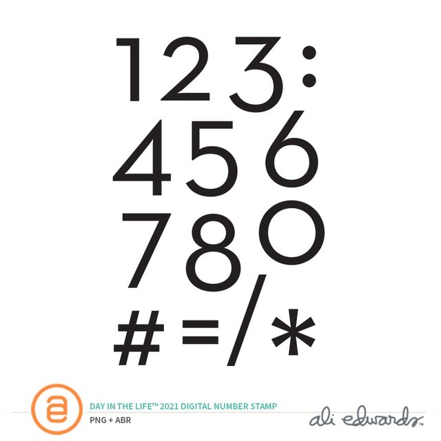 Day In The Life™ 2021 Digital Number 4×6 Stamp Set, 1 of 1