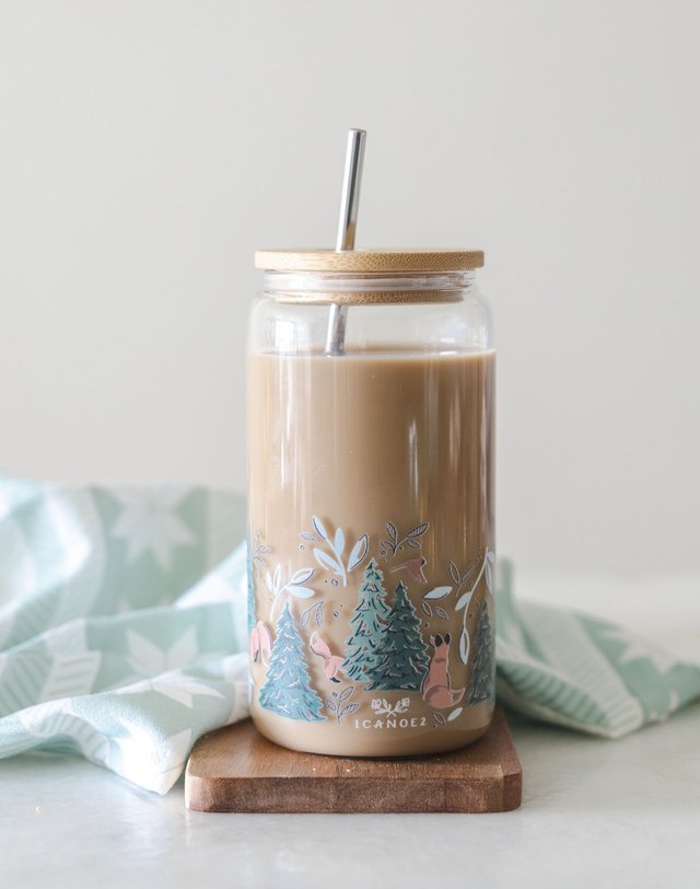 Winter Fox 16oz Glass Can, 1 of 4