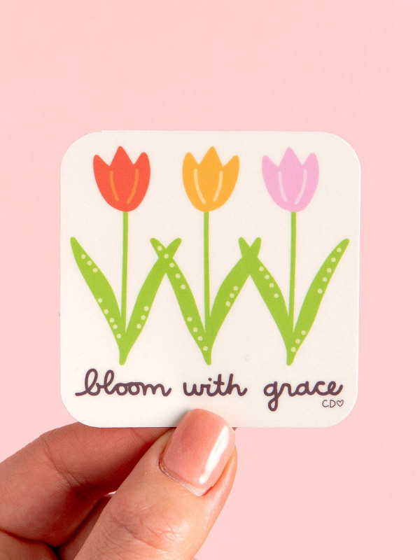 Bloom With Grace Decal Sticker, 1 of 2