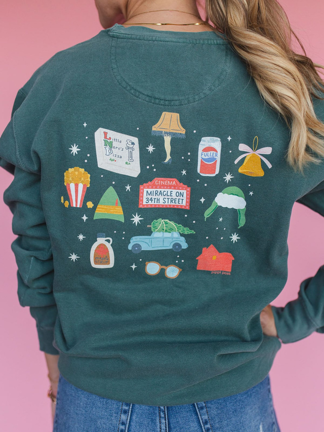 Christmas Movie Connoisseur Sweatshirt - Blue Spruce, 2 of 6