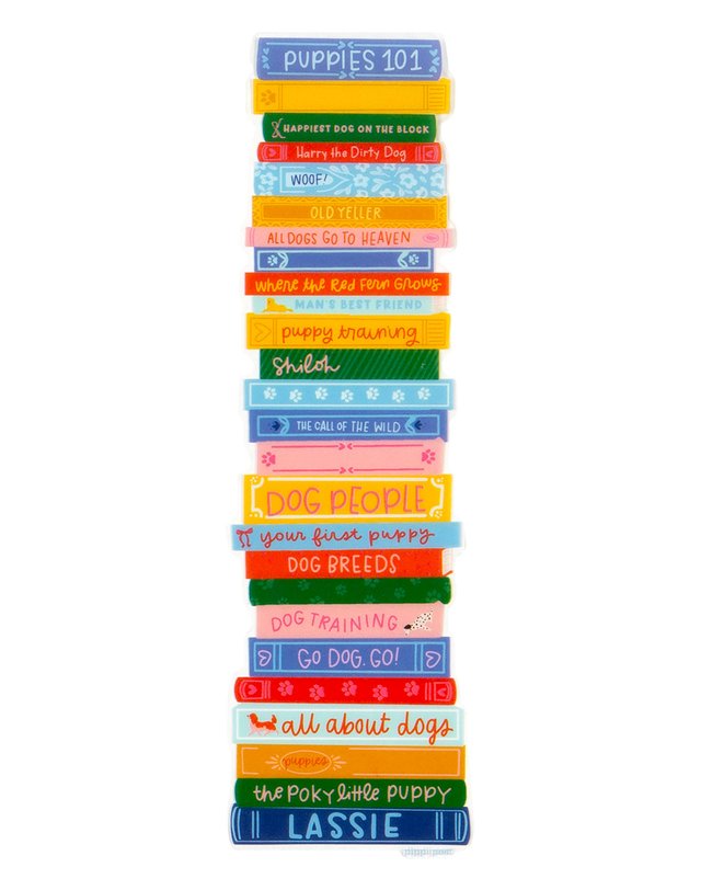 Dog Book Stack Transparent Bookmark, 3 of 4