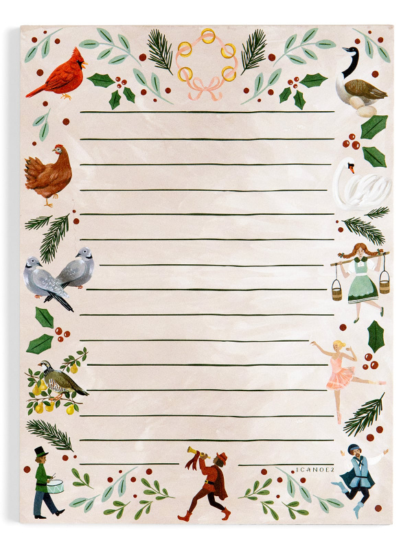 12 Days Of Christmas 6×8 Notepad, 2 of 2