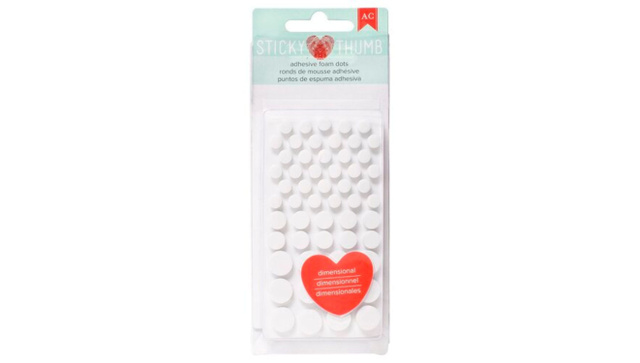 Dimensional Foam Adhesive White Dots, 1 of 1