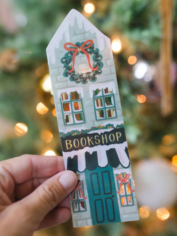 Holiday Bookshop Christmas Transparent Bookmark, 2 of 3