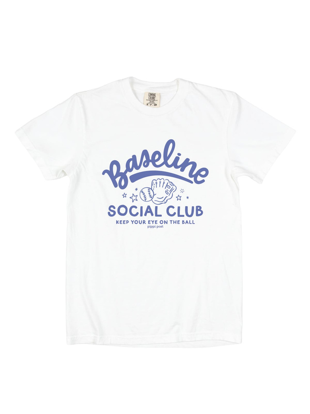 Baseline Social Club Baseball Tee - White, 3 of 3