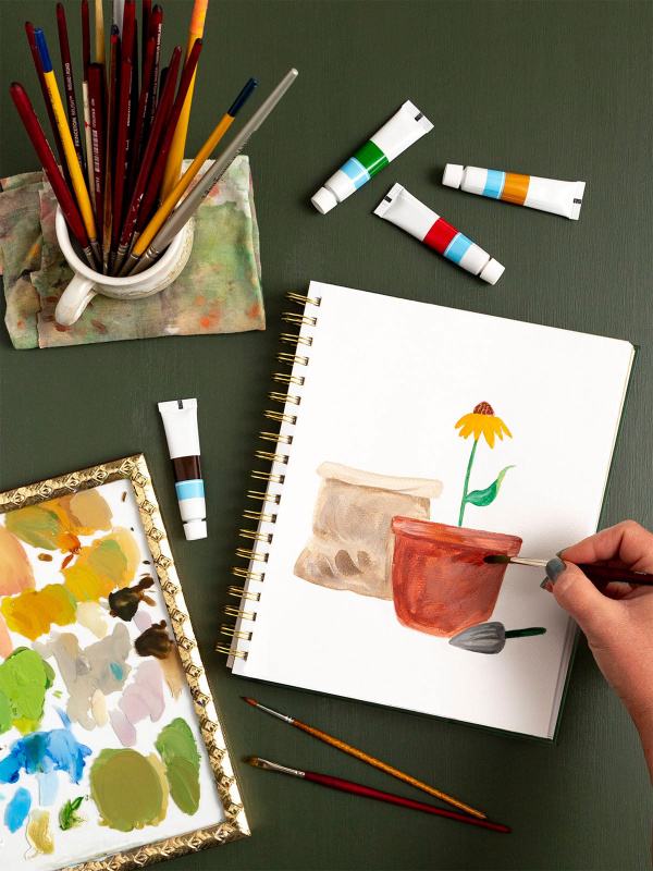 Houseplants Learn-To-Paint Gouache Paint Book, 2 of 9