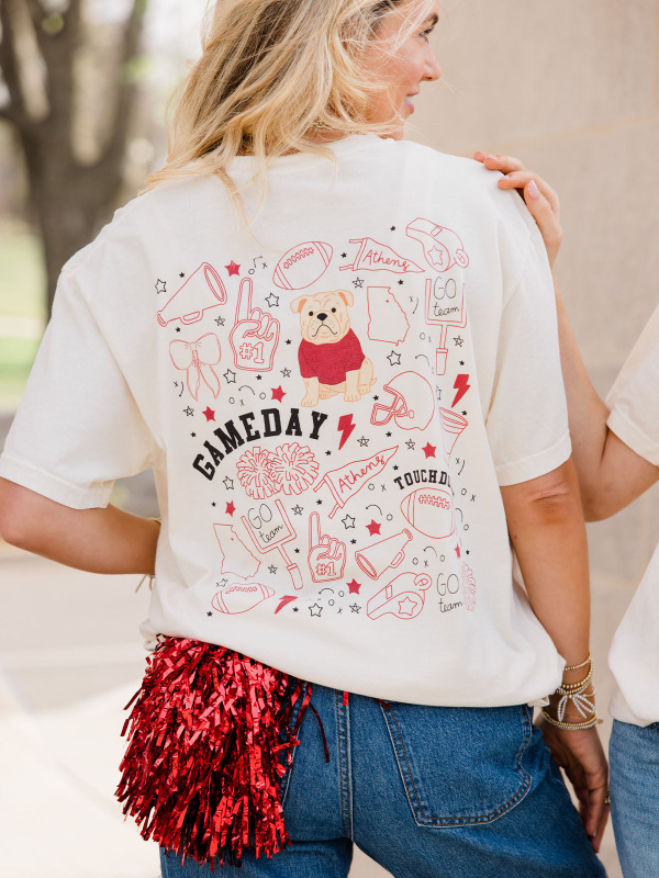 Athens Football Game Day Tee - Ivory, 1 of 7