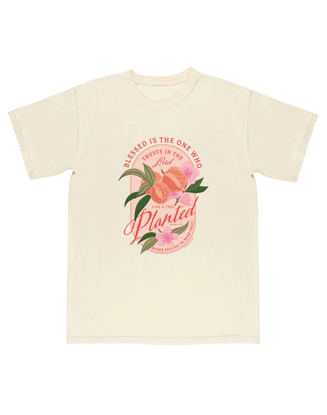 Peach Faith Tee - Ivory, 4 of 4
