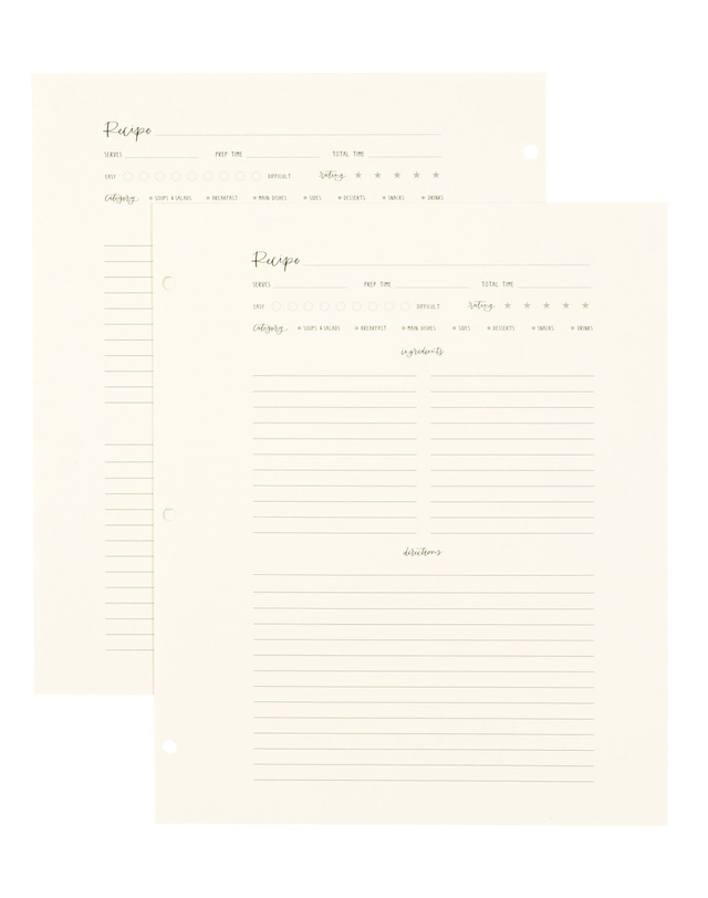 Large Recipe Page Set, 3 of 3