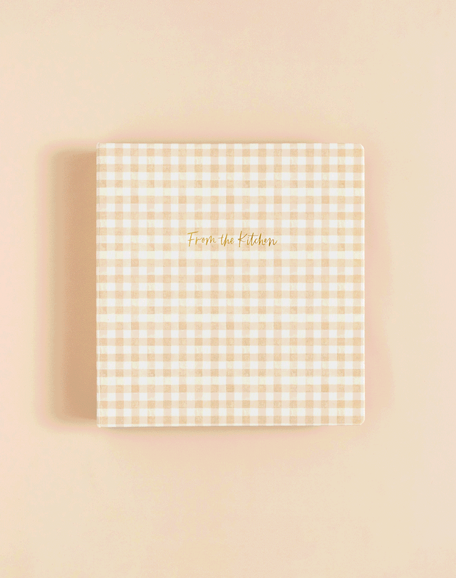 Beige Gingham Large Recipe Binder, 6 of 7
