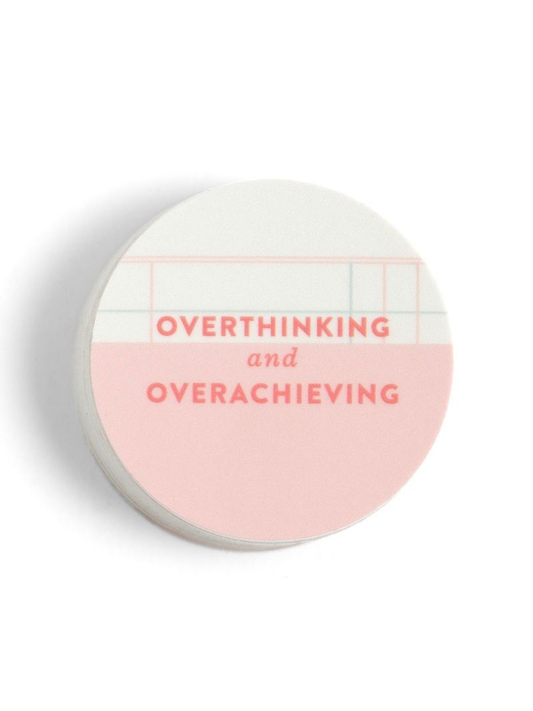 Overthinking & Overachieving Decal Sticker, 1 of 2