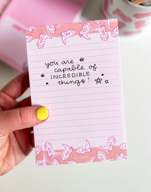 Western Cowgirl Boots Notepad, 3 of 3