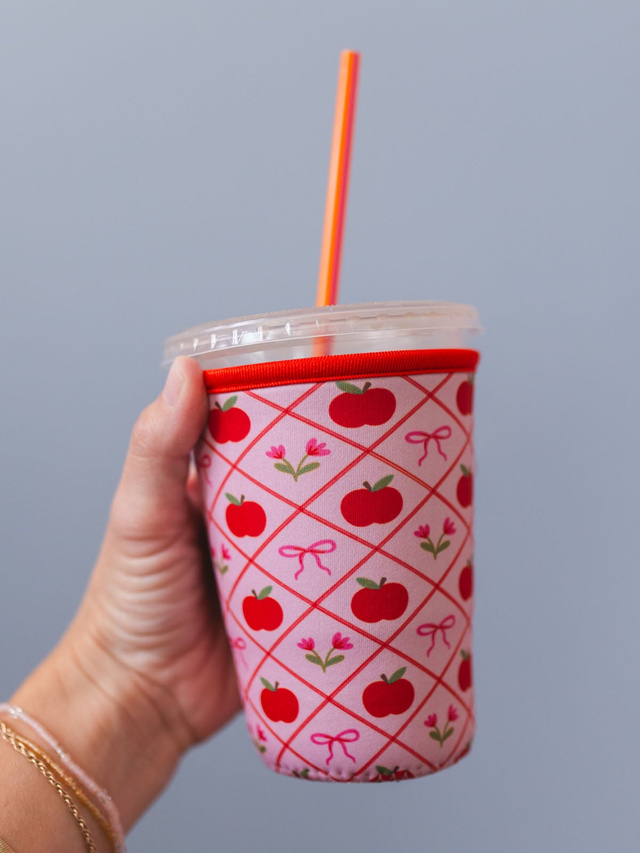 Apples & Bows Teacher Drink Sleeve, 6 of 8