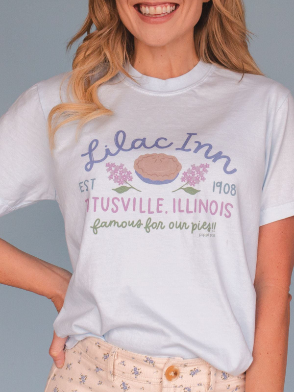 Lilac Inn Mystery Reader Tee - Chambray, 2 of 3