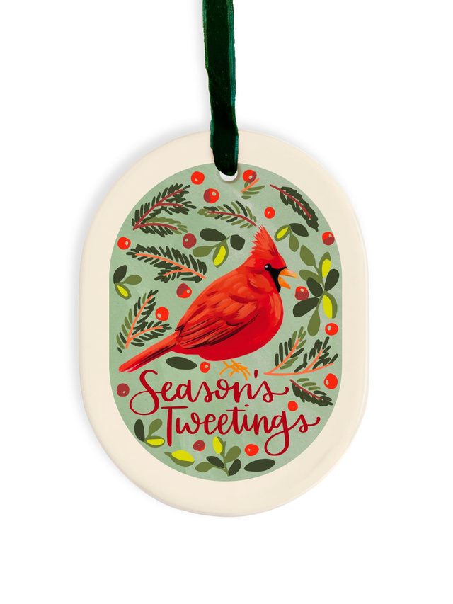 Season's Tweetings Cardinal Bird Christmas Ornament, 1 of 1