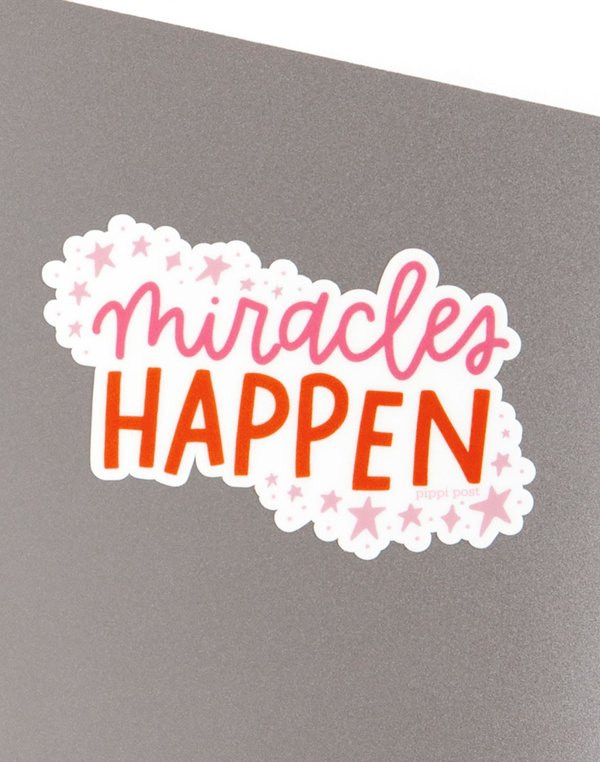 Miracles Happen Decal Sticker, 2 of 2