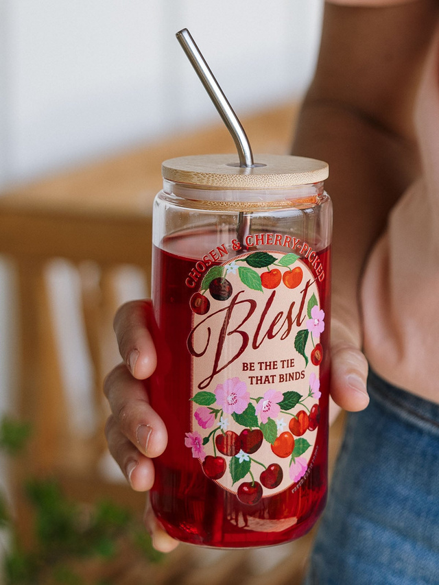 Chosen & Cherry Picked Faith Glass Can, 1 of 6