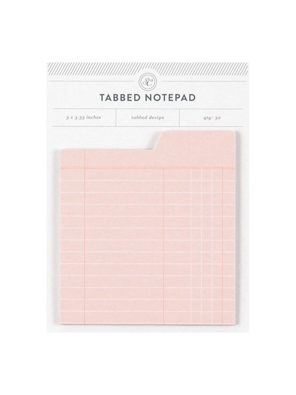 Tabbed Notepad - Pink Ledger, 1 of 2