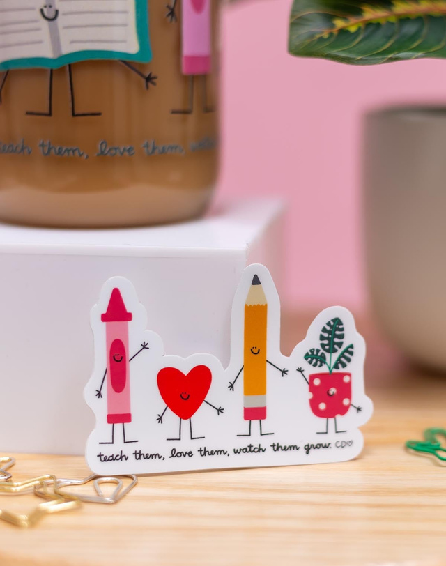 Teach Them Love Them Watch Them Grow Decal Sticker, 1 of 3