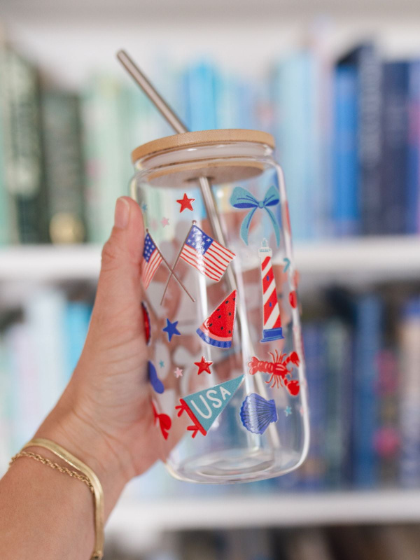 Coastal Americana Glass Can, 1 of 7