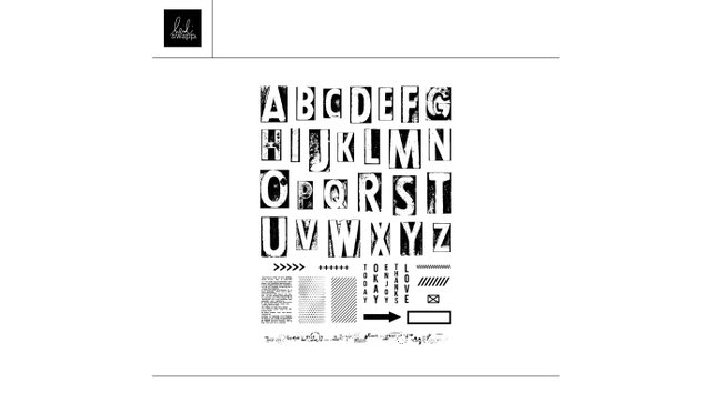 Digital Letter Press Alphas 6×8 Stamp Set, 1 of 1