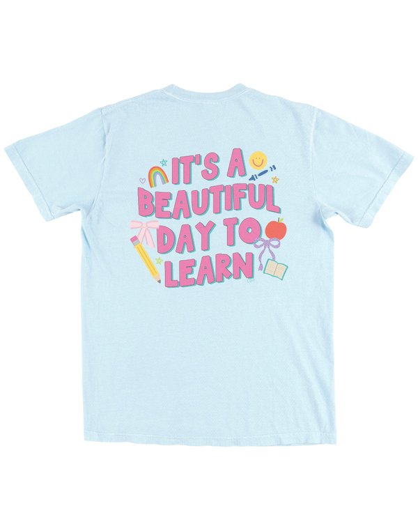 Beautiful Day To Learn Tee - Chambray, 4 of 5