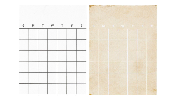 Calendar Notepad - 3×4 White & Aged, 1 of 3