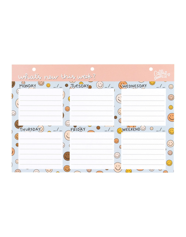 Inclusive Smileys Weekly Desk Pad, 1 of 4