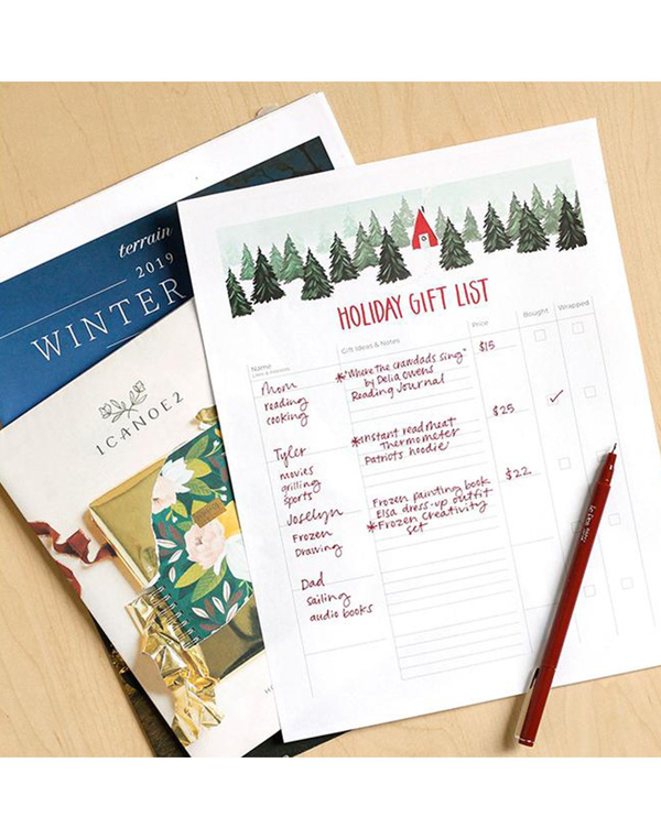 Digital Printable Holiday Gift List, 2 of 2
