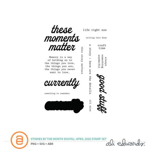 April 2026 3×4 Digital Stamp Set, 1 of 1