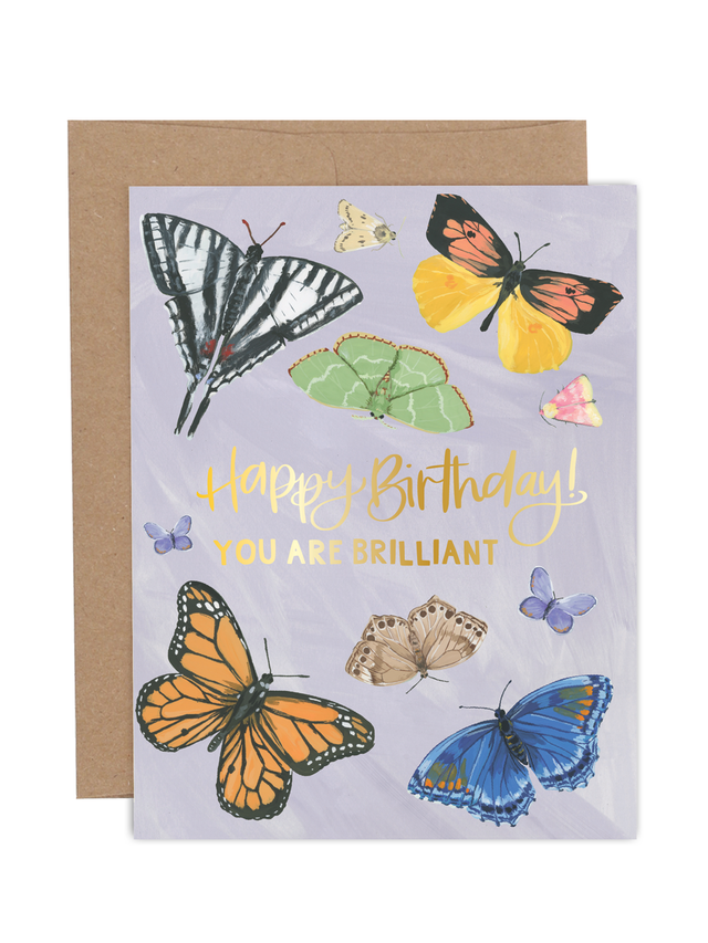 Happy Birthday Butterflies Greeting Card, 1 of 2