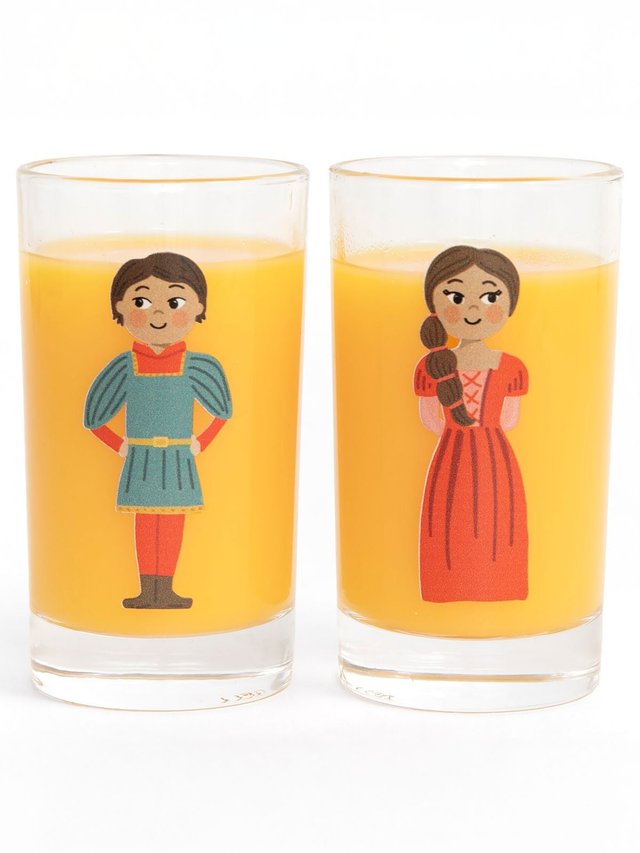 Romeo & Juliet Mini Juice Glass Set, 2 of 2