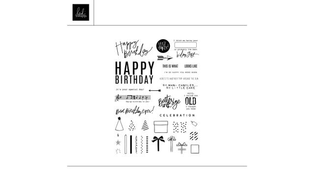 Digital Happy Birthday Celebrations 6×8 Stamp Set, 1 of 1