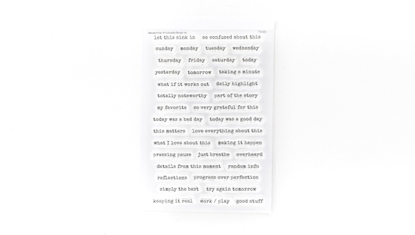 Stamp Set : 4×6 Week In The Life Phrases, 1 of 2