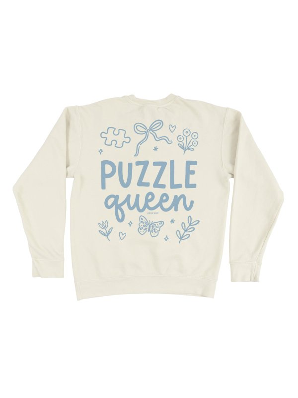 Puzzle Queen Sweatshirt - Ivory, 4 of 4
