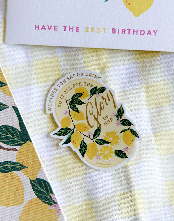 Lemon Faith Decal Sticker, 3 of 4